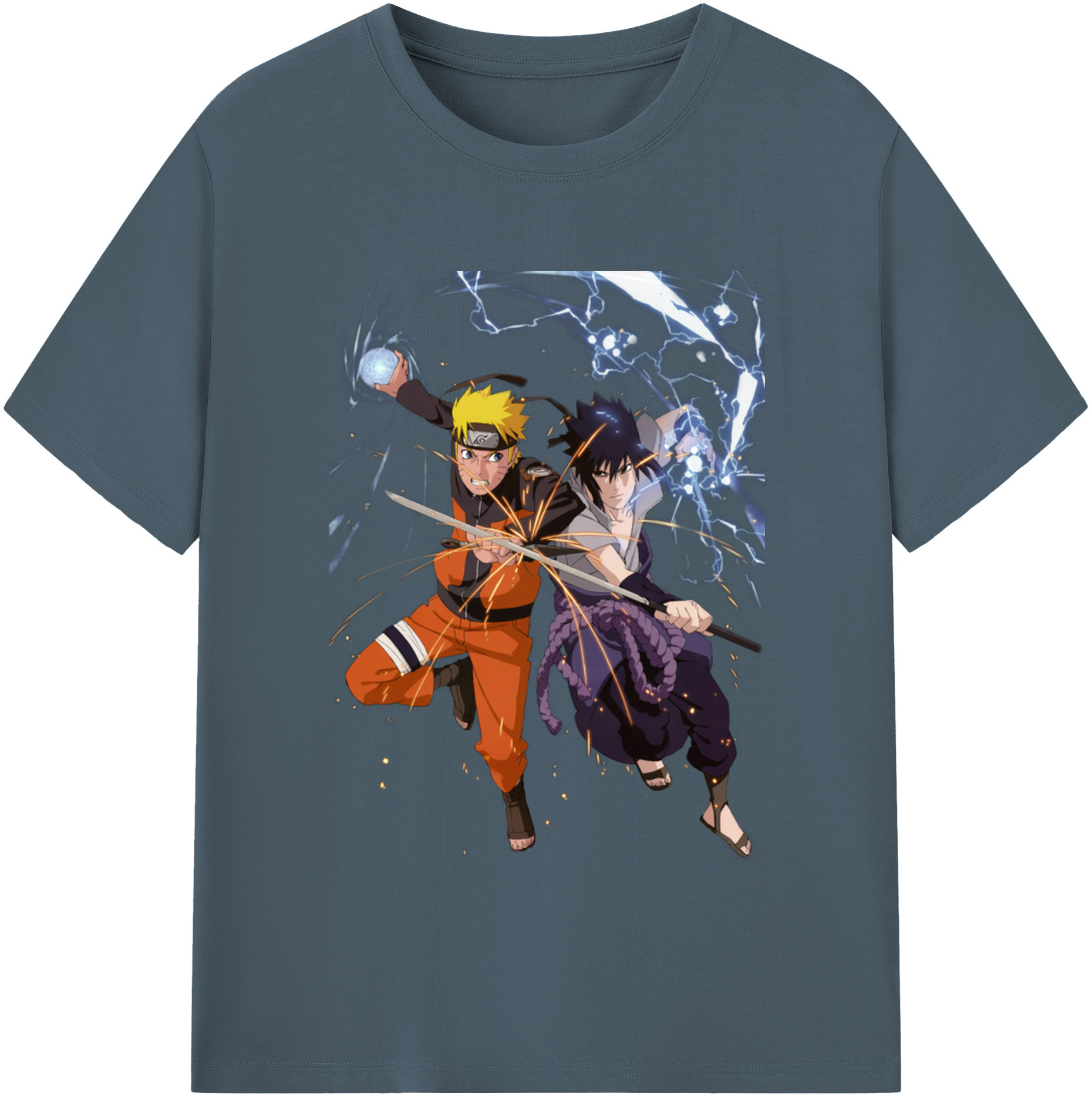 （画像用） NARUTO -ナルト- うずまき ナルト Uzumaki Naruto 綿100％半袖Tシャツ（フロントプリント）